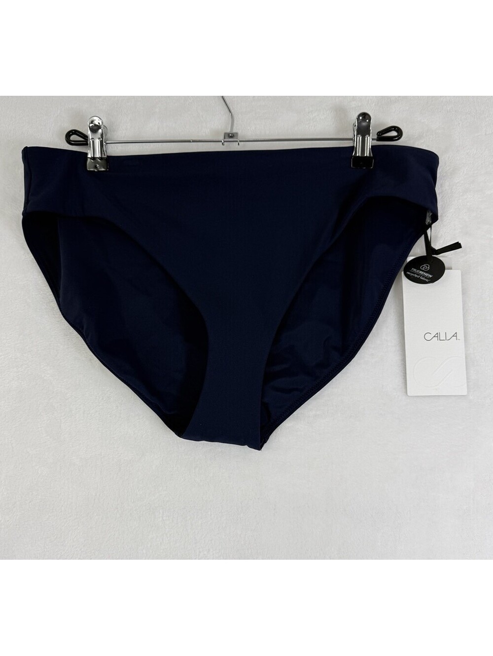 Calia Bikini Bottom Large Womens Navy Blue Core Mid Rise Swim Swimwear New NWT